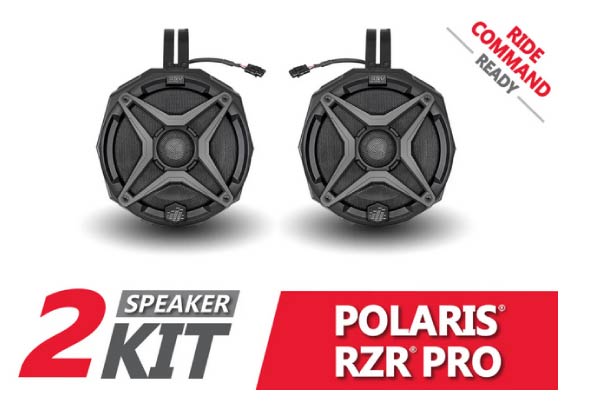  220-RZ5-C65ARC / 2020-2024 RZR Pro 6.5in Cage-Mount Plug-&-Play Speaker-Pods | Config: Ride Command | Speakers: SSV A-Spec
